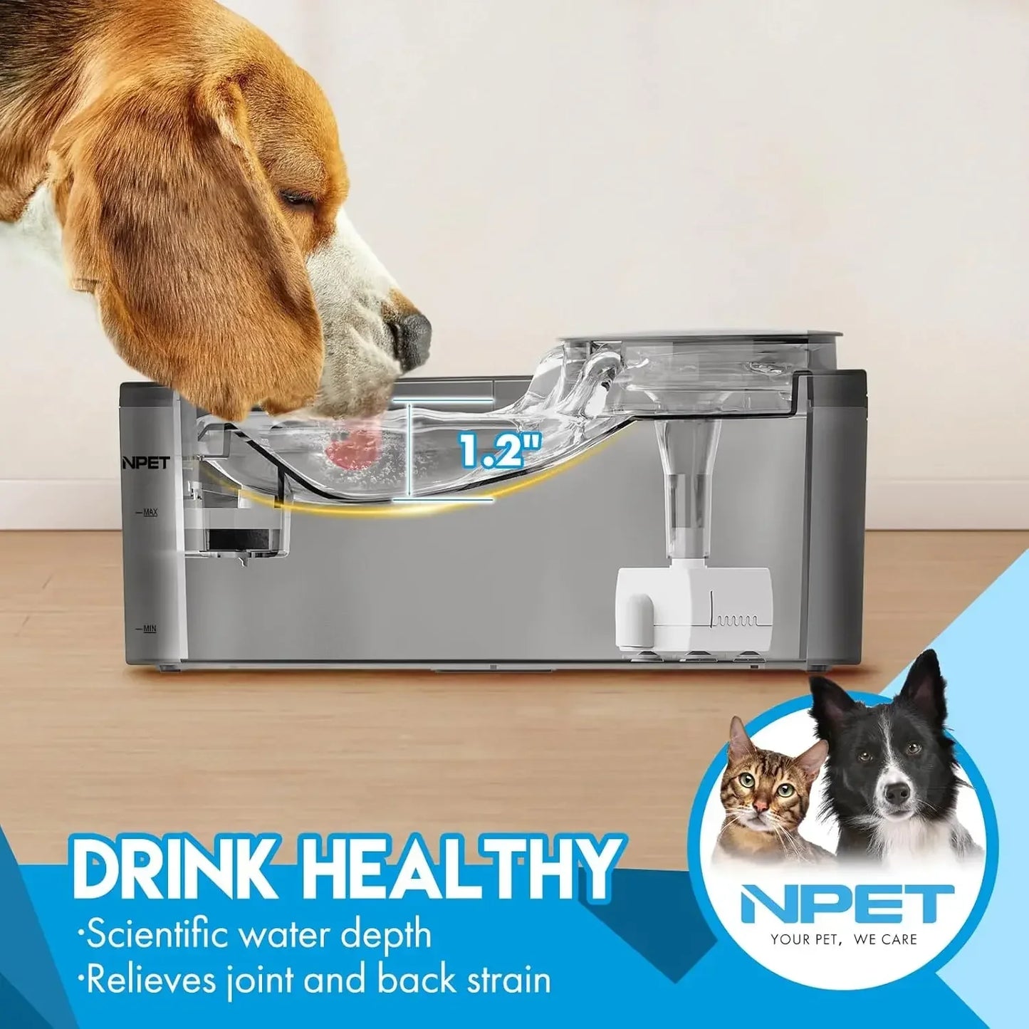 Automatic Dog Water Bowl with Splatter Guard