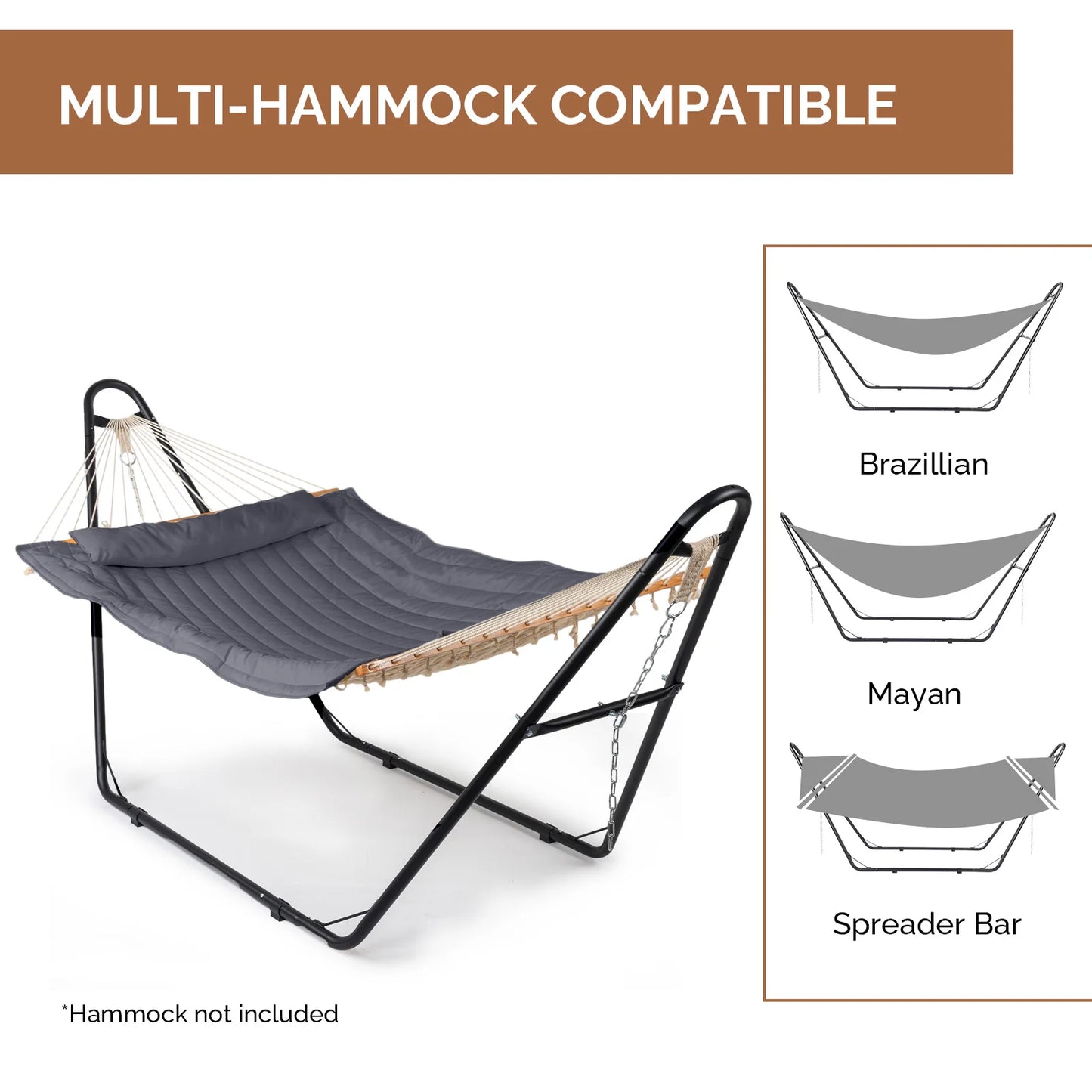 Double-Barrel Hammock Stand Only