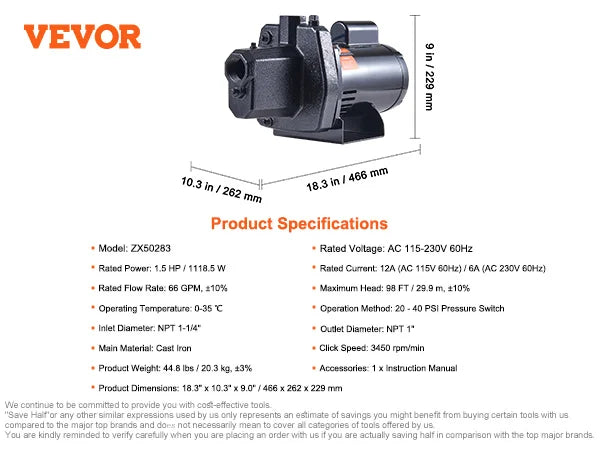 Shallow Well Jet Pump