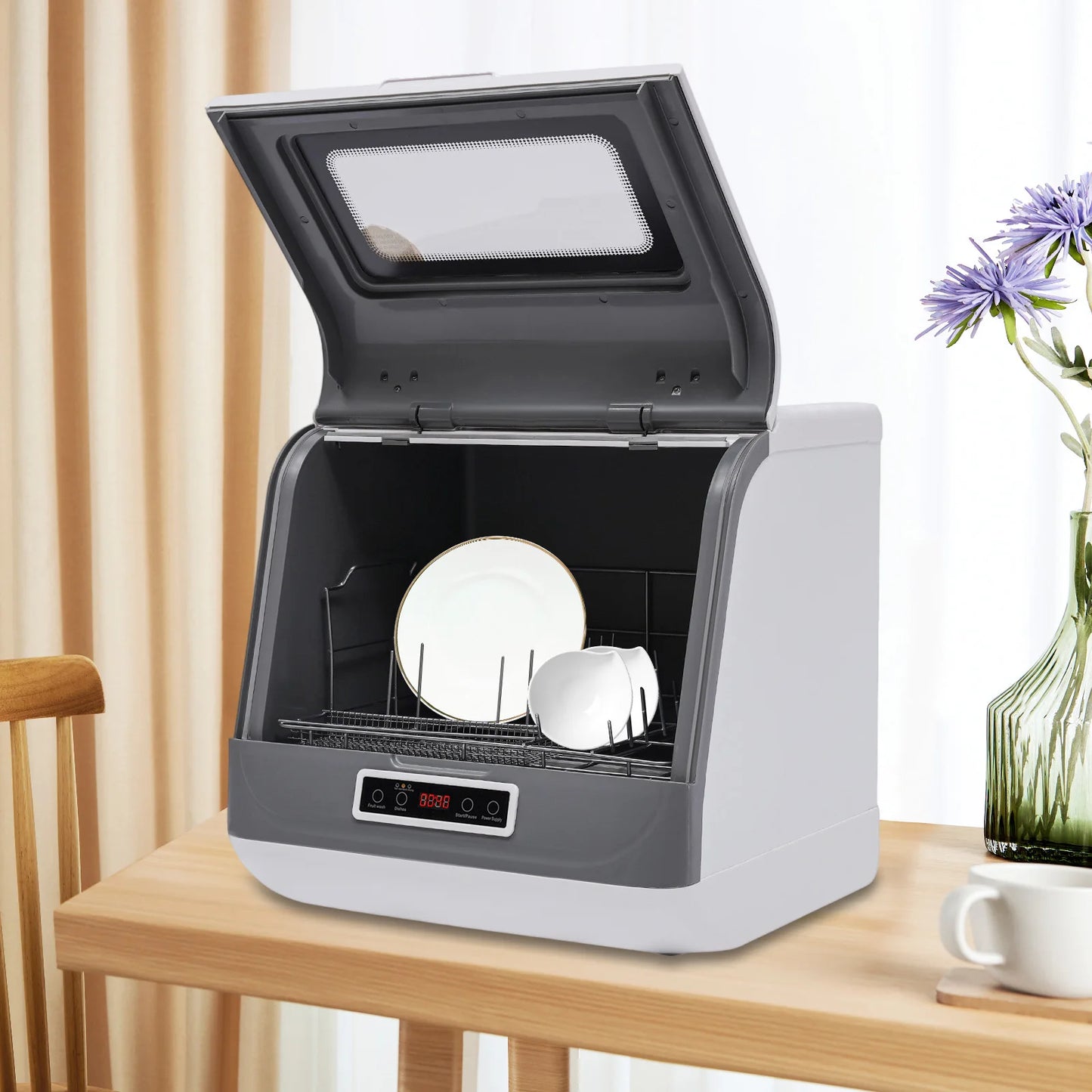 Countertop Dishwasher+800W Rated Power, Portable