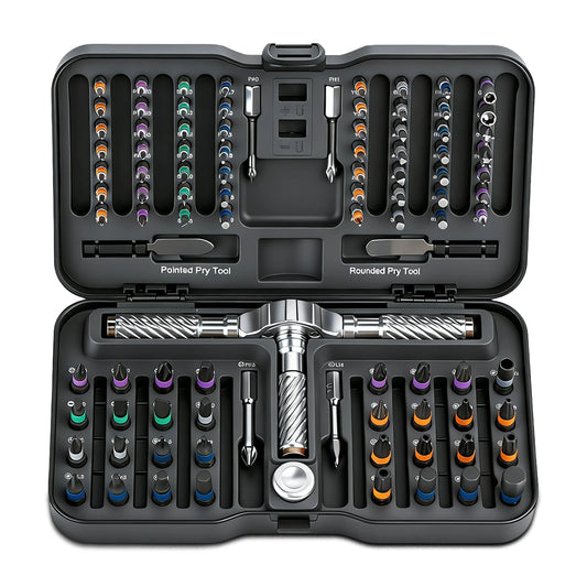 100in1 Ratchet Screwdriver Set Magnetic Bits