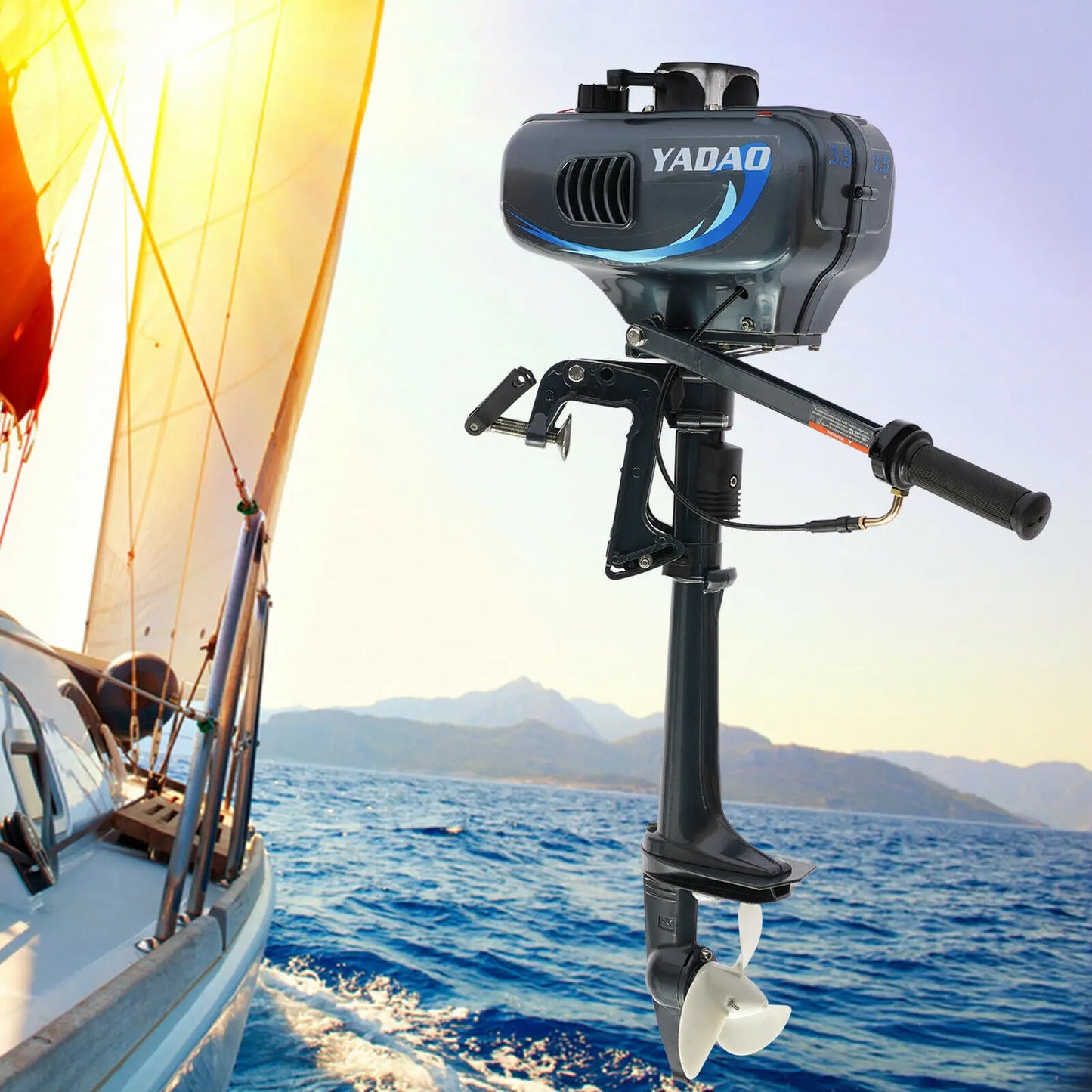 2 Stroke  3.5HP 49cc Boat Outboard Motor Short Shaft