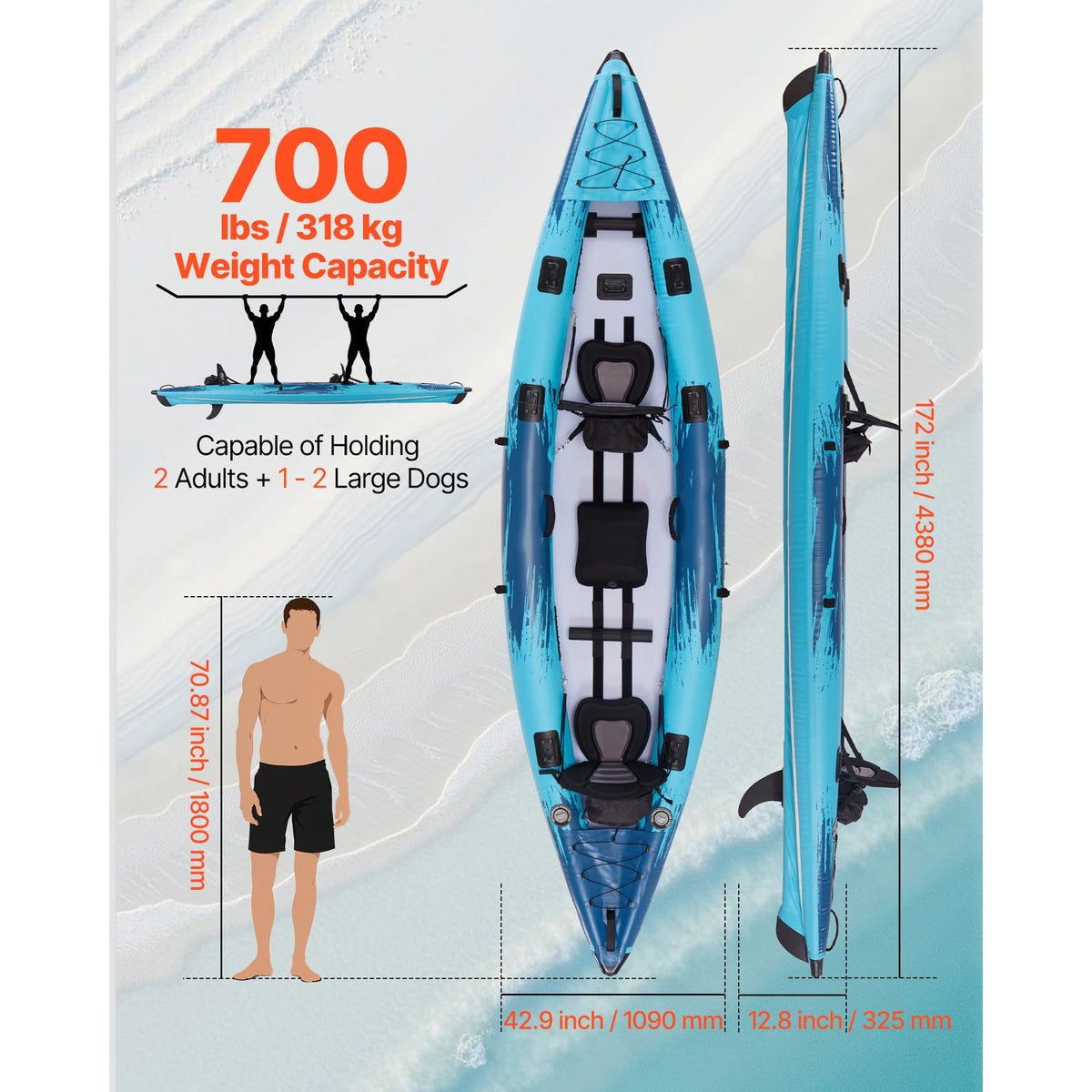 Inflatable Kayak 2-Person