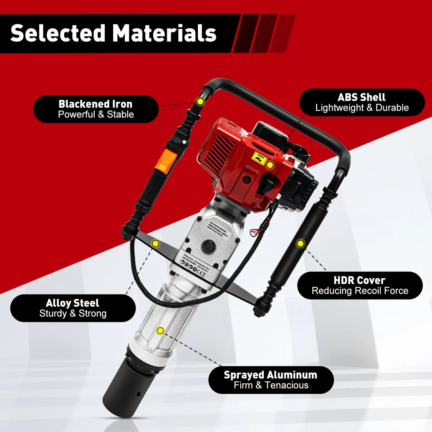 52cc 1900W Gas Powered Post Driver