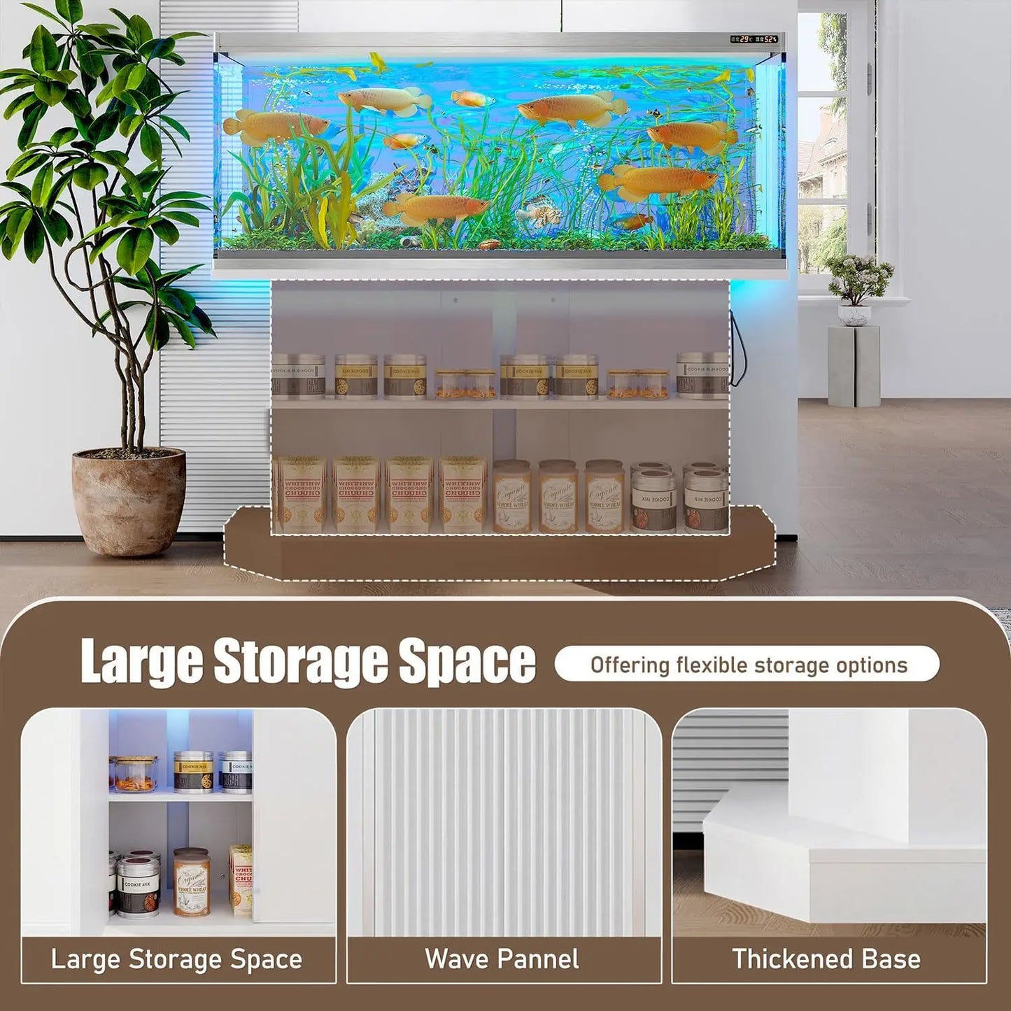 55–75 Gallon Fish Tank Stand with Power Outlet