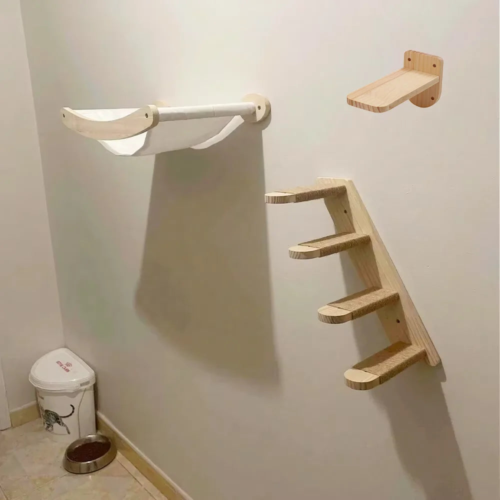 Cat Hammock and Stairway  Wall Mounted