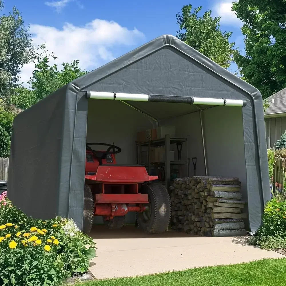 10x10 Heavy-Duty Storage Shed with Roll-Up Mesh Windows