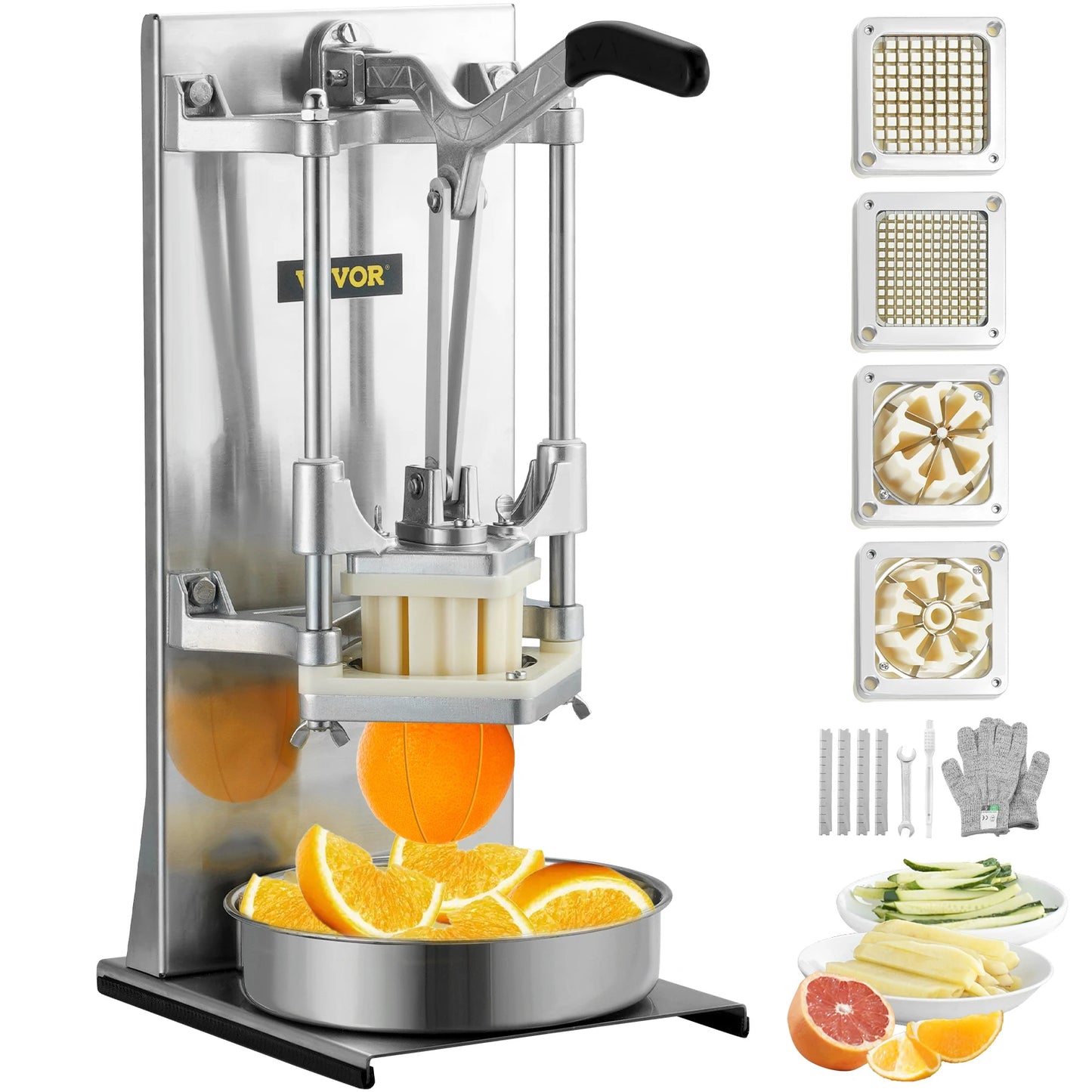 French Fry Cutter with 4 Replacement Blades