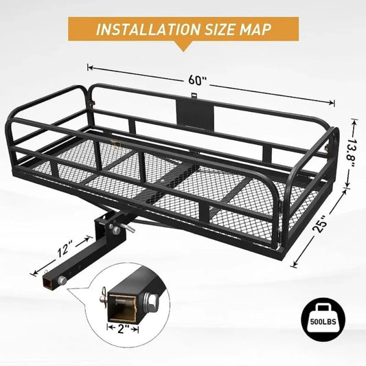 Hitch Cargo Carrier 500 LBS Capacity