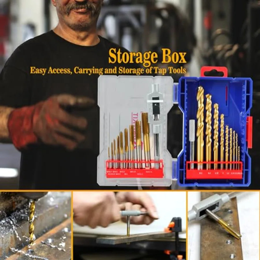 Metric Drill and Tap Set with 1Pc Tap Wrench