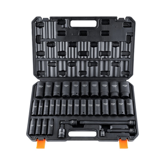 1/2" 3/8" Drive Impact Socket Set SAE Metric