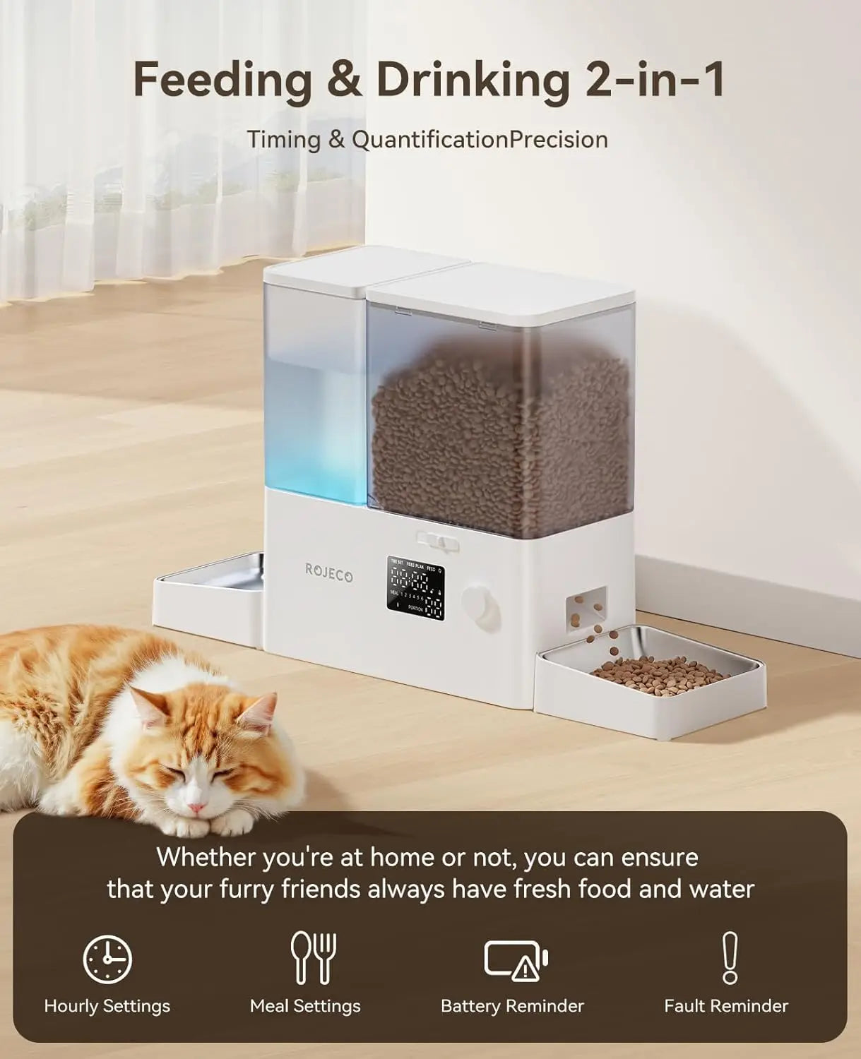 2-in-1 Pet Feeder & Water Dispenser