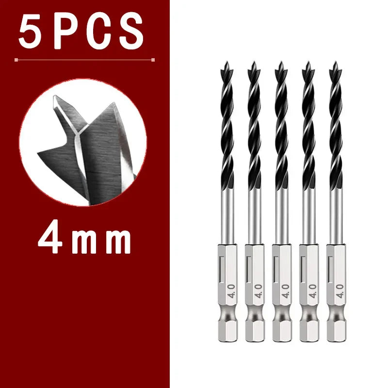 Three Pointed Woodworking Drill Bit Set