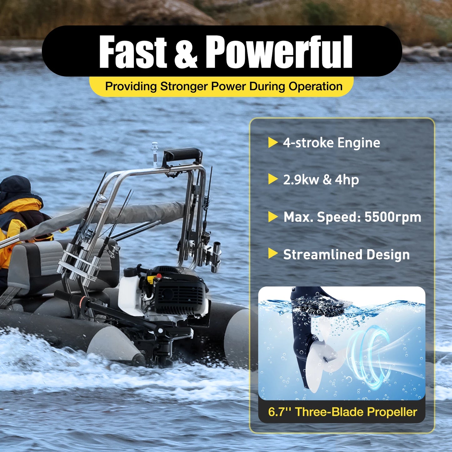 4 Stroke 4HP Outboard Motor
