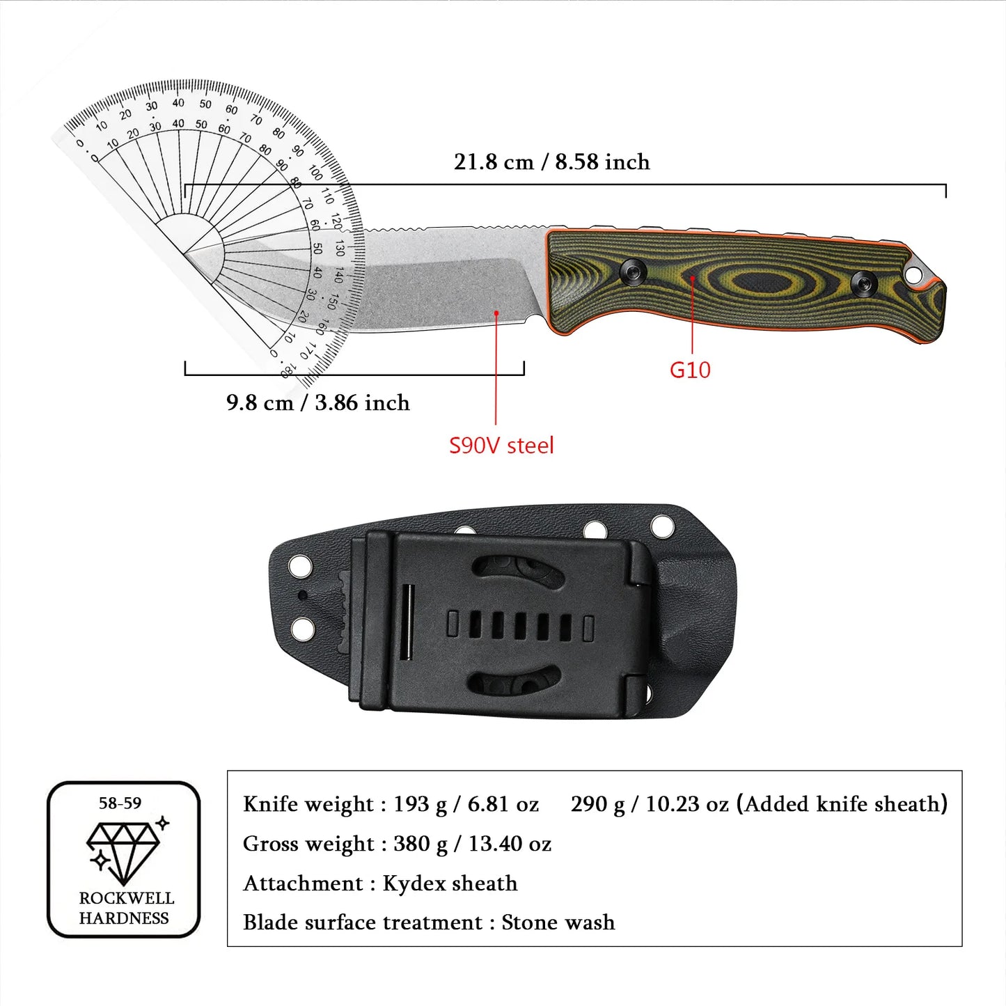 Fixed Blade EDC Knife/Sheath