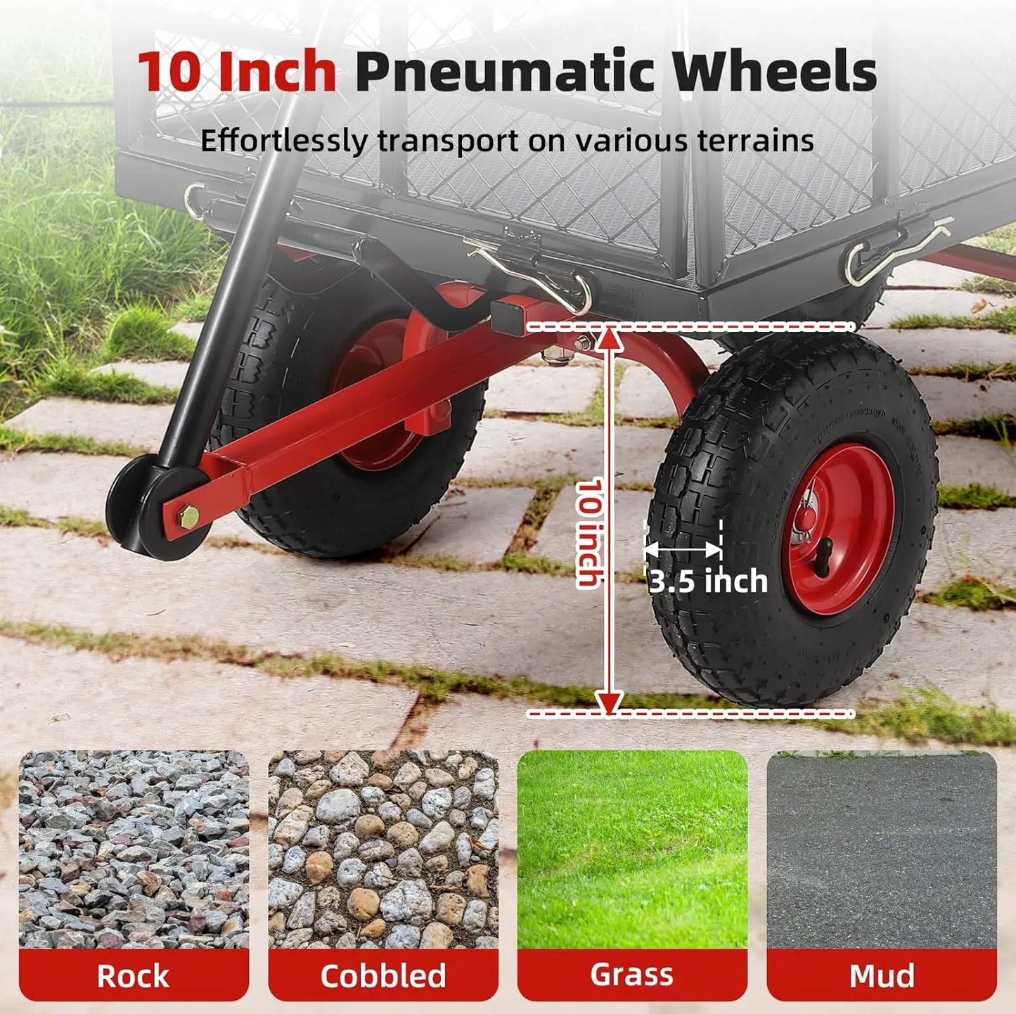 Steel Garden Dump Cart