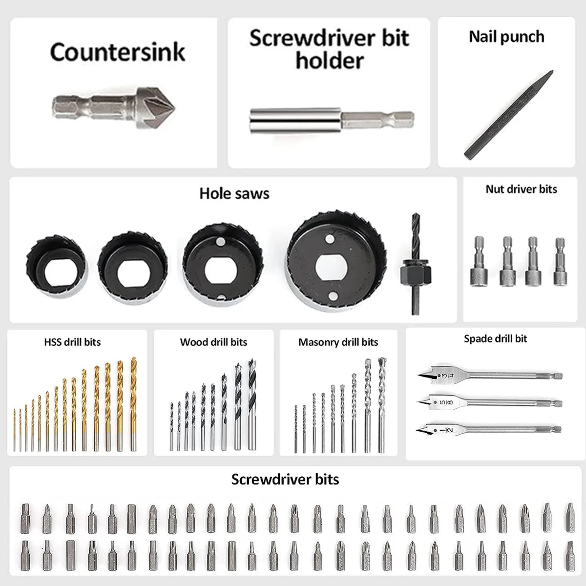 100pcs Drill Bit Set