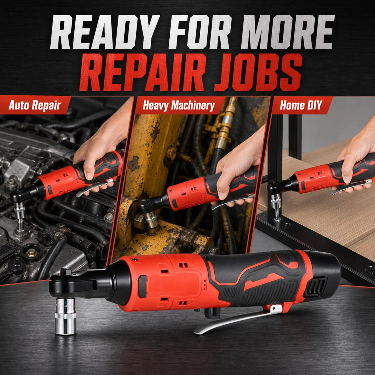 3/8" Electric Ratchet Wrench Set 12V
