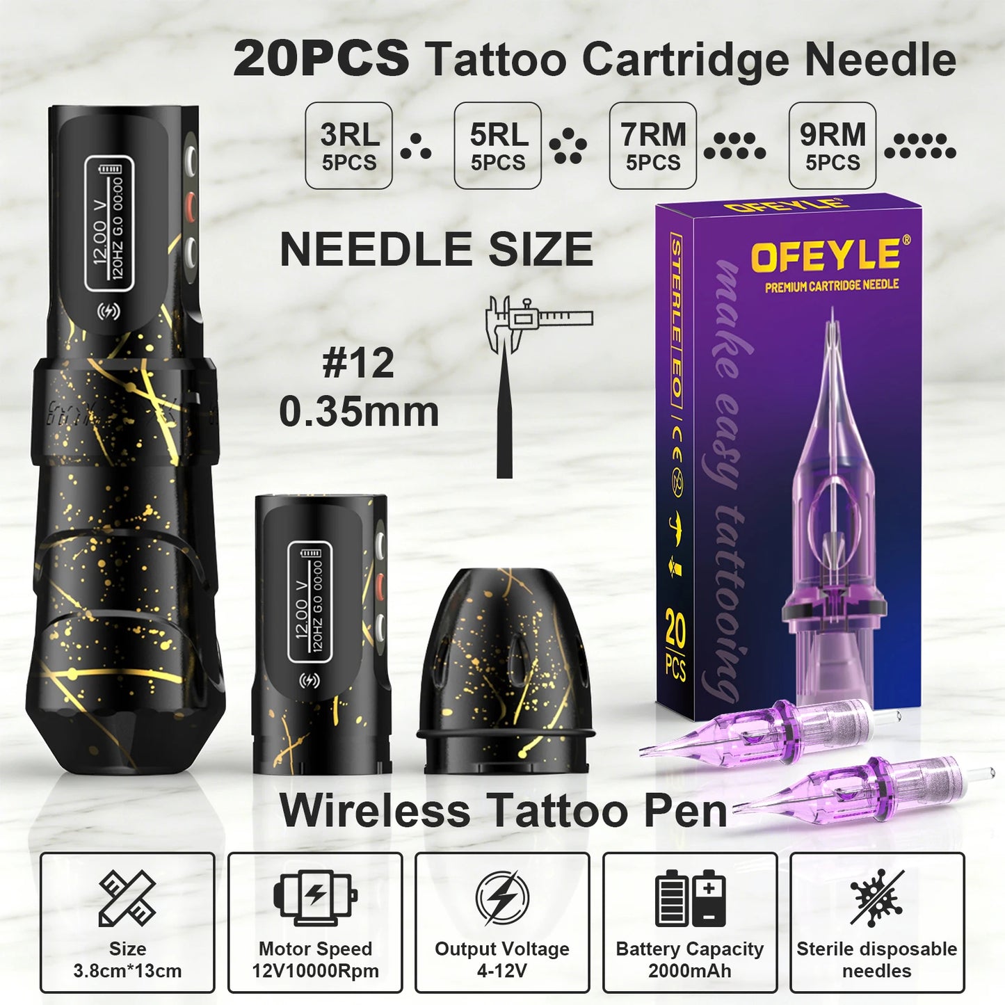 Wireless Rotary Tattoo Pen Kit