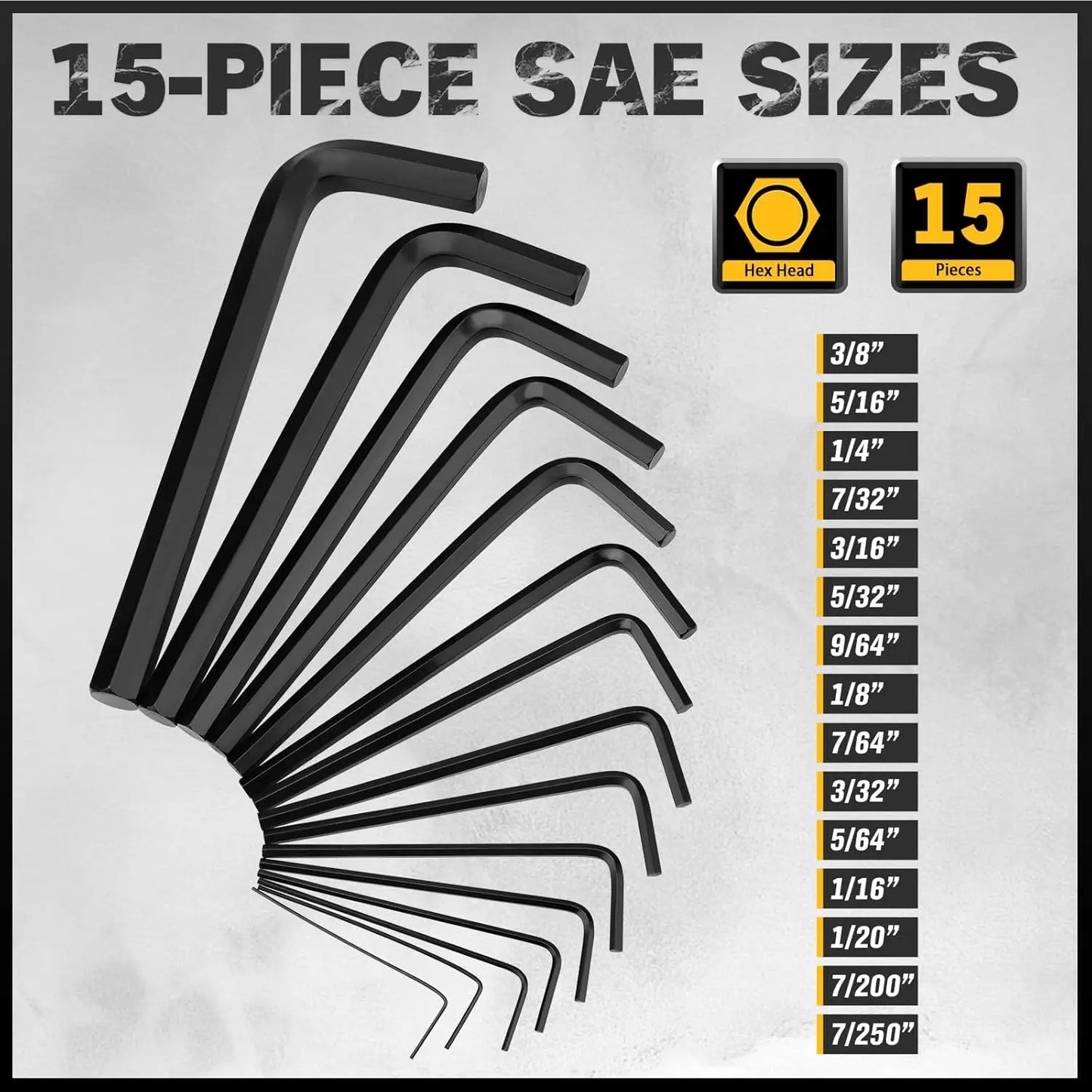 31-Piece Hex Key Set  SAE and Metric, Torque Handle