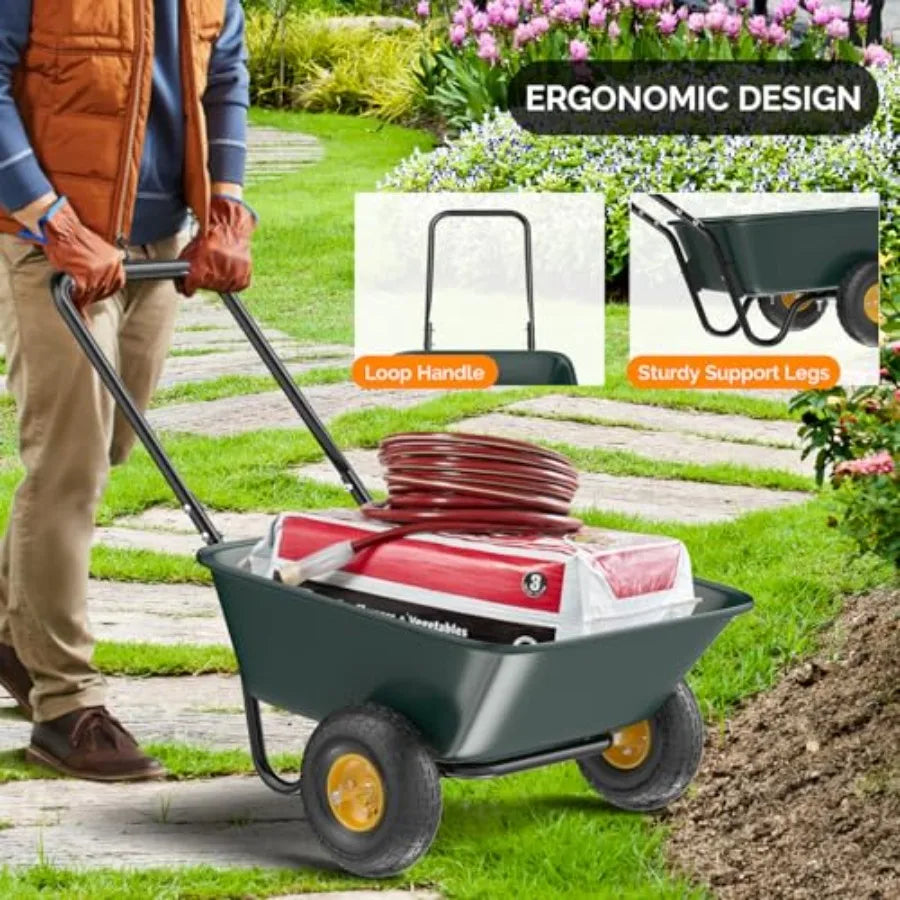 2 Wheel Wheelbarrow 330lbs capacity