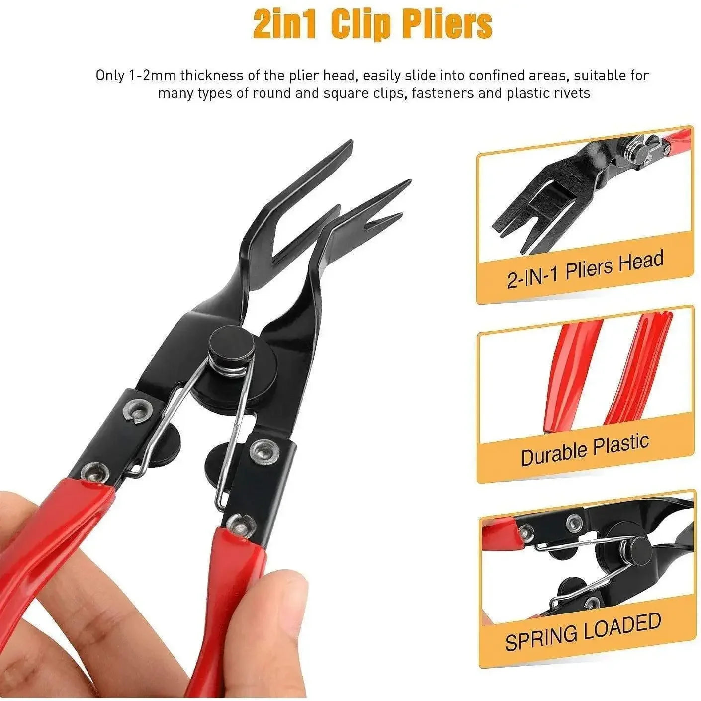 3 Pcs Clip Pliers Set Fastener Remover
