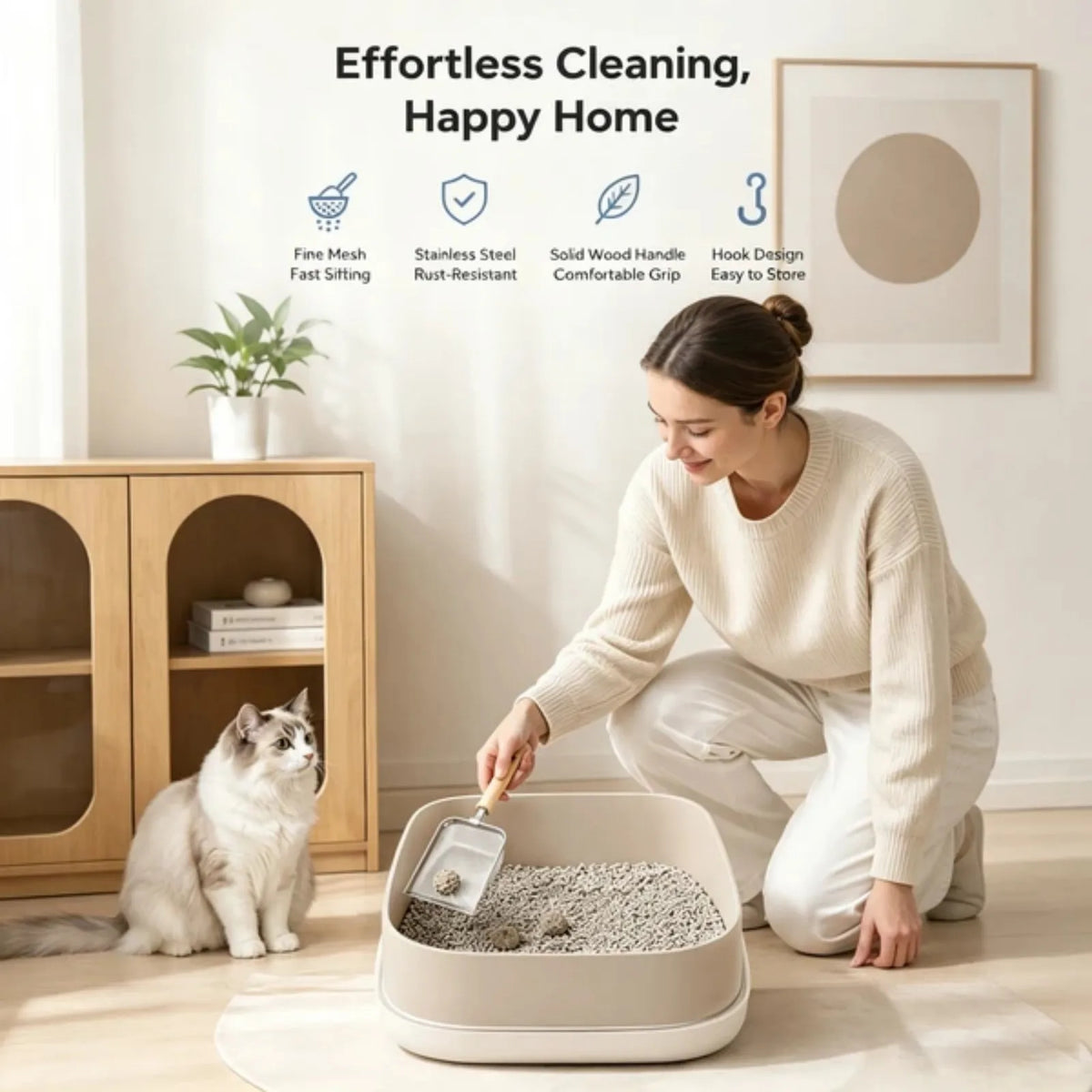 Stainless Steel Cat Litter Scoop