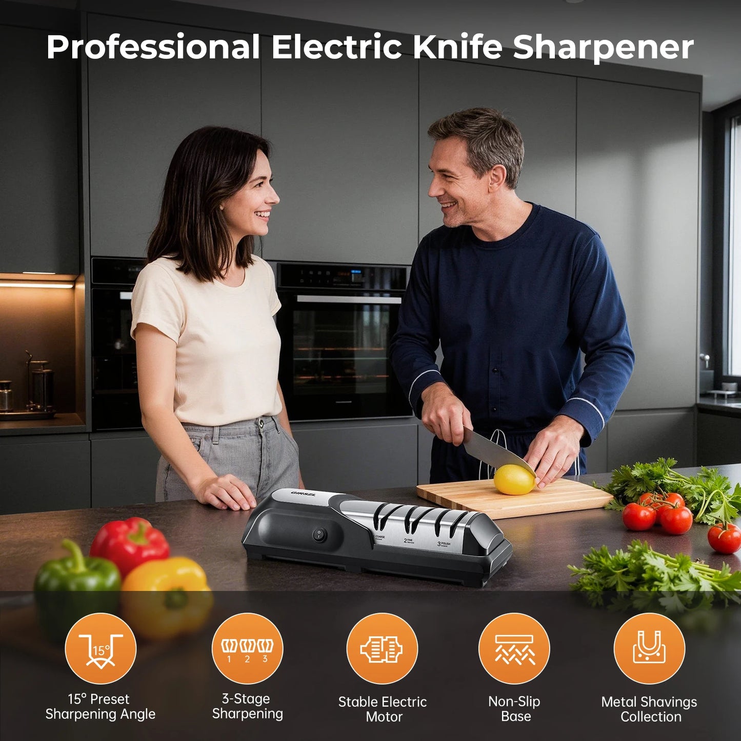 3-Stage Electric Knife Sharpener