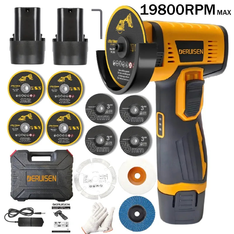 19800 RPM Mini Wireless Angle Grinder