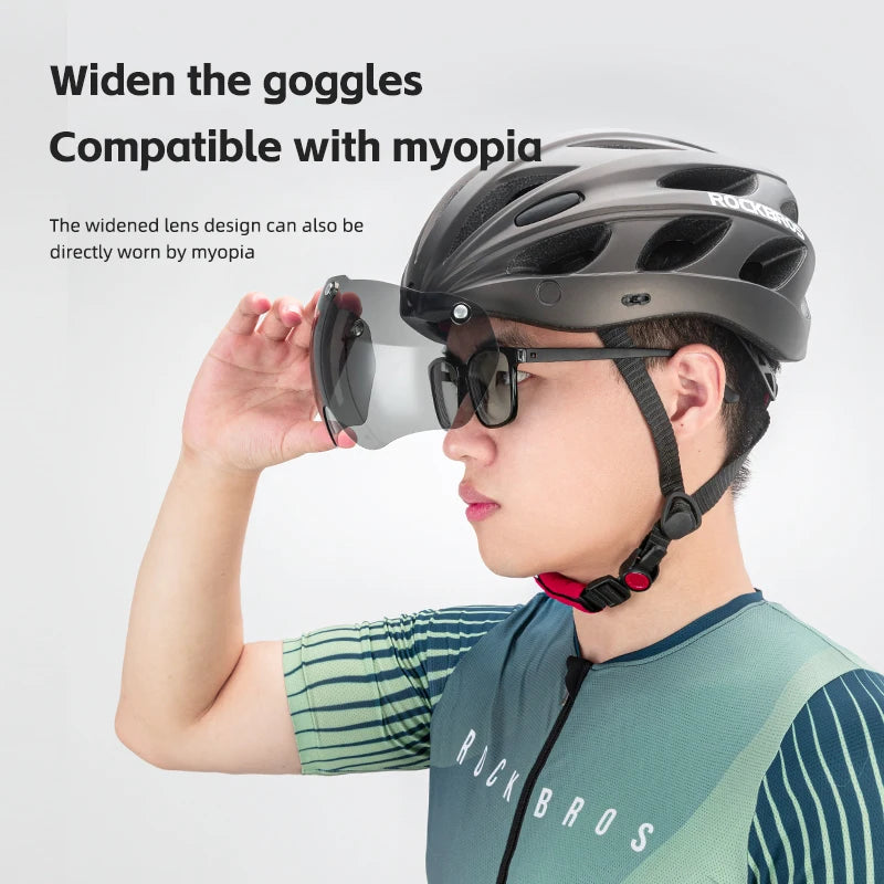 Cycling Helmet With Goggles