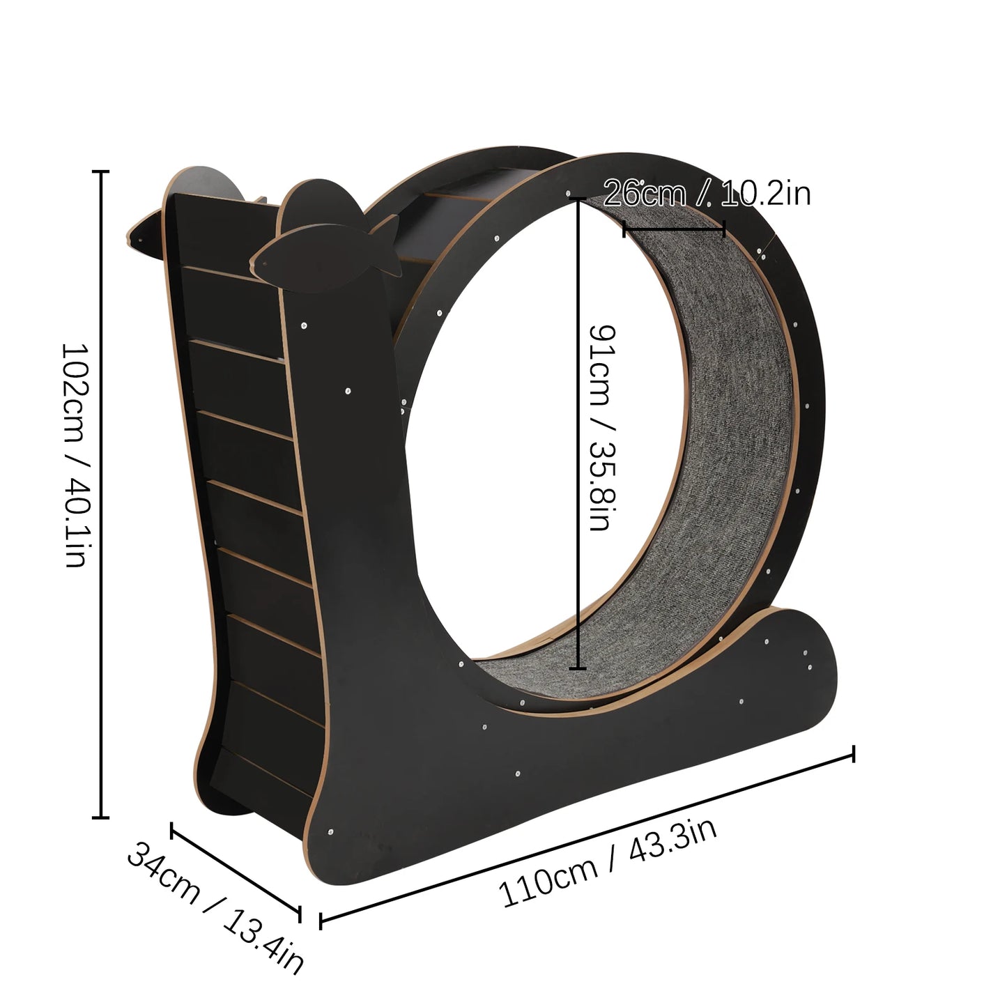 110*34*102cm Cat Exercise Wheel