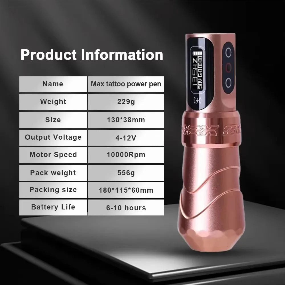 Professional Tattoo Pen  Wireless  2Battery