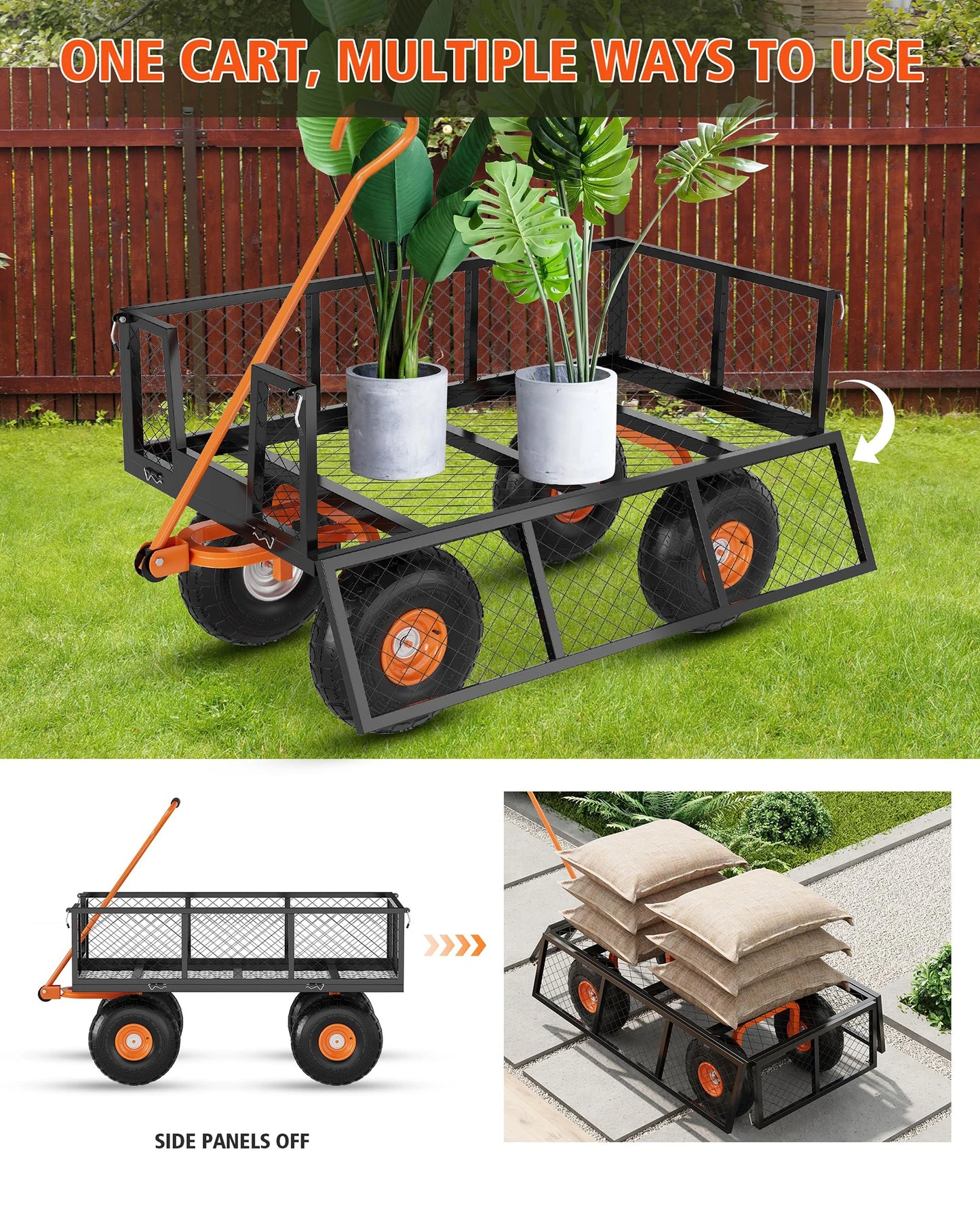 Steel Garden Utility Wagon