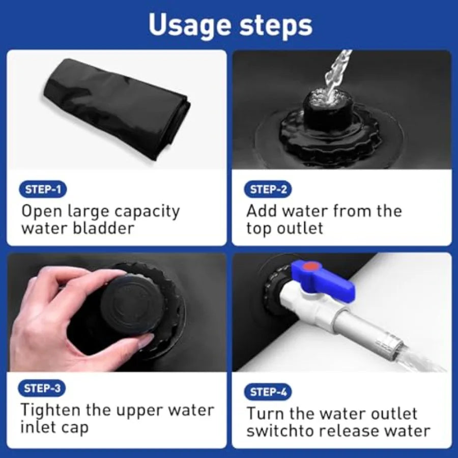 400 L/105 Gal foldable portable water storage bladder tank