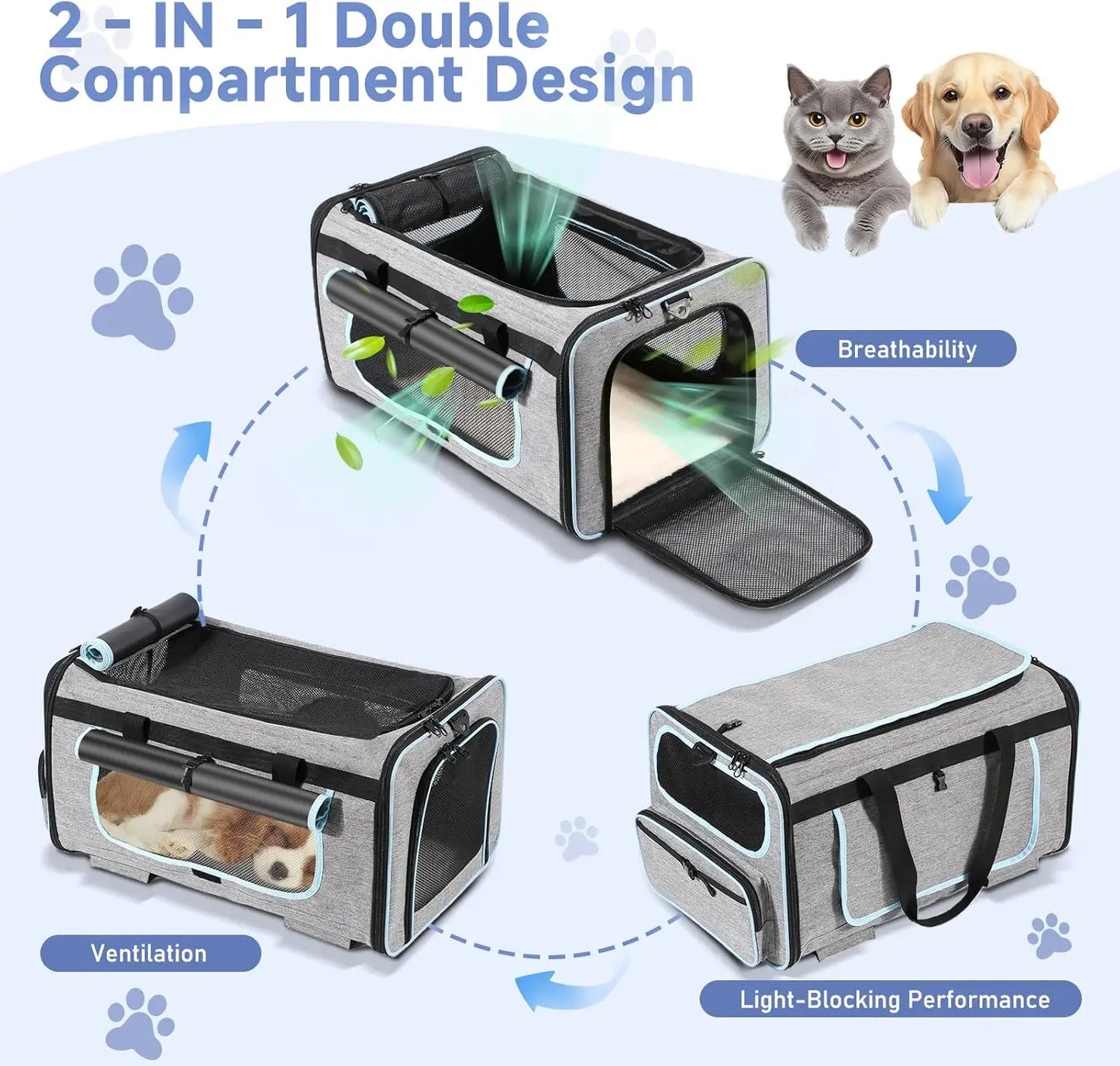 Pet Carrier with Wheels