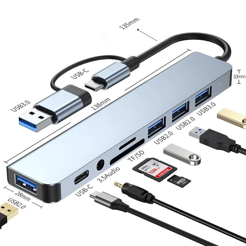USB +Type C HUB Docking Station