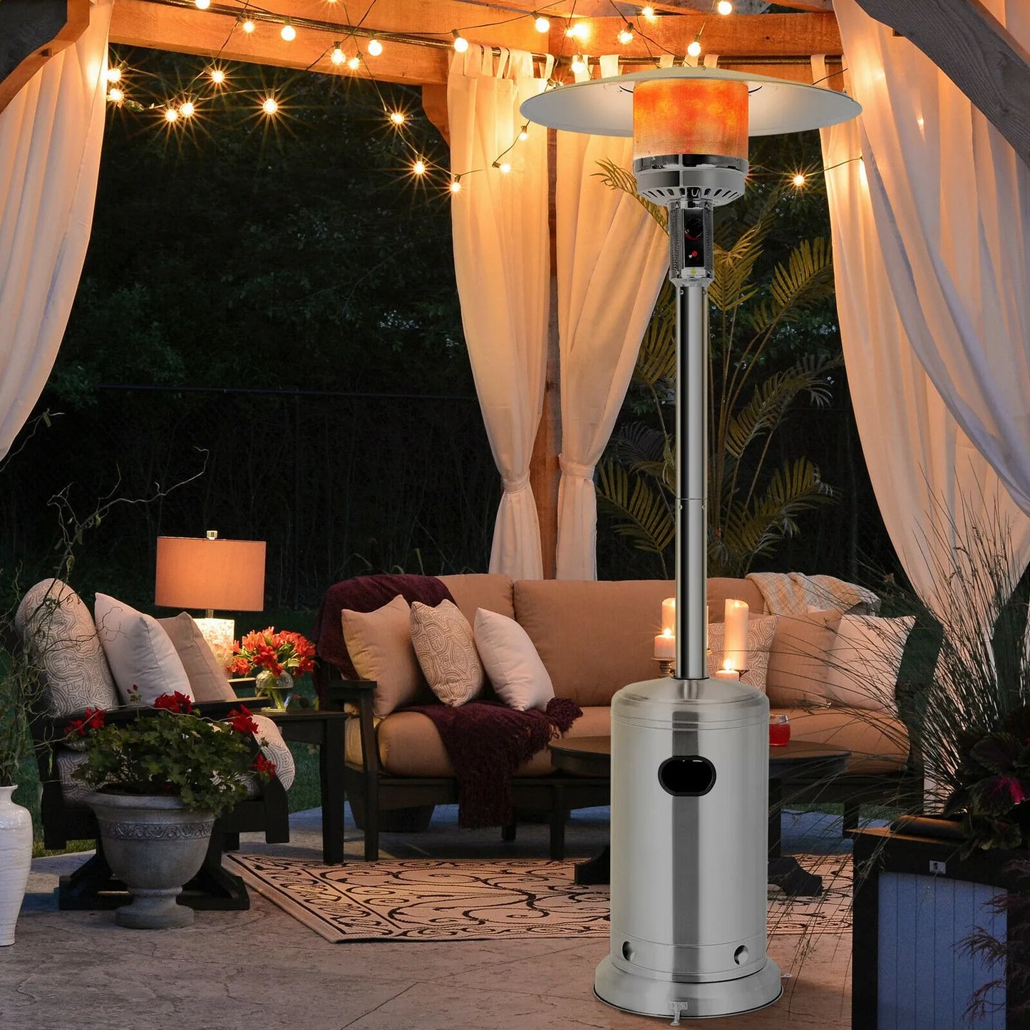 48000 BTU Patio Standing LP Gas Heater