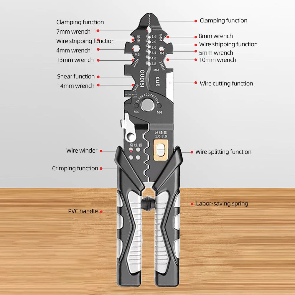 Cable Wire Stripper Crimper Pliers