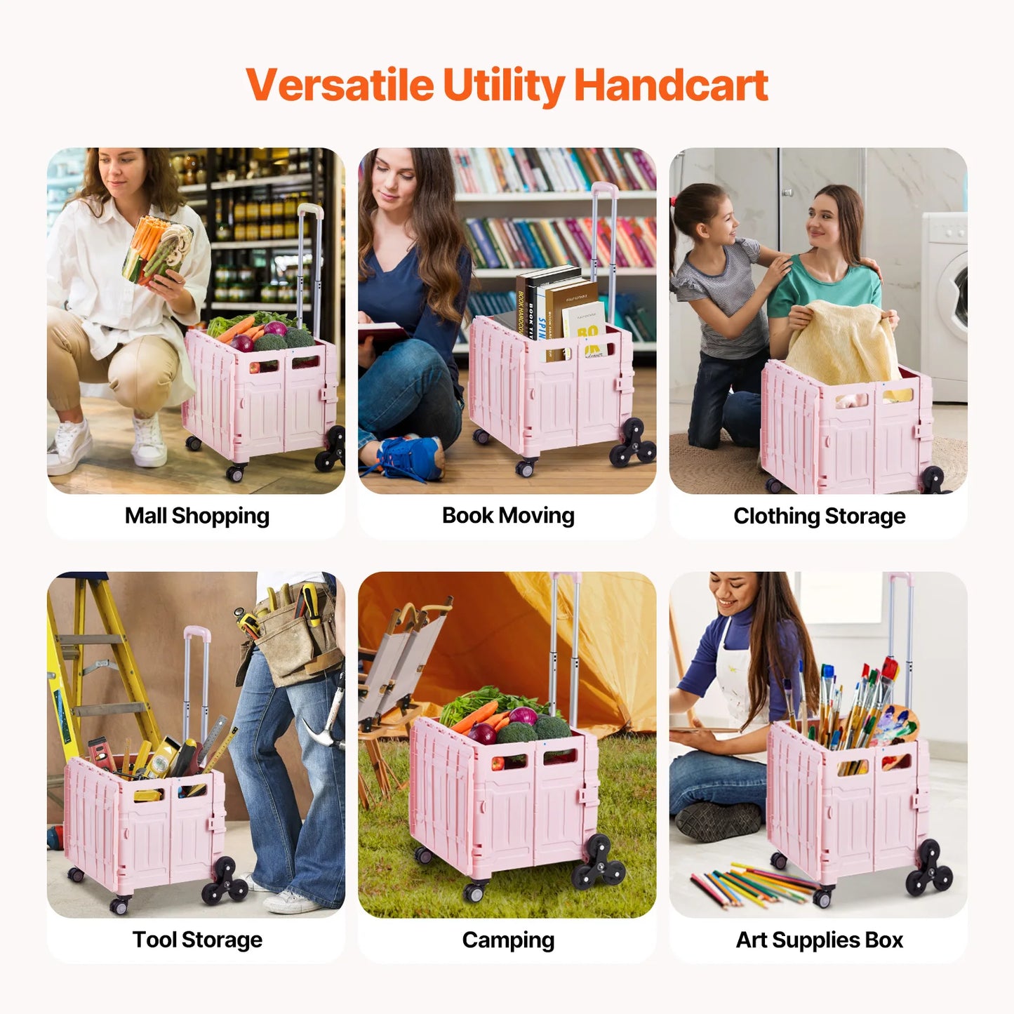 150lbs Stair Climbing Cart Foldable