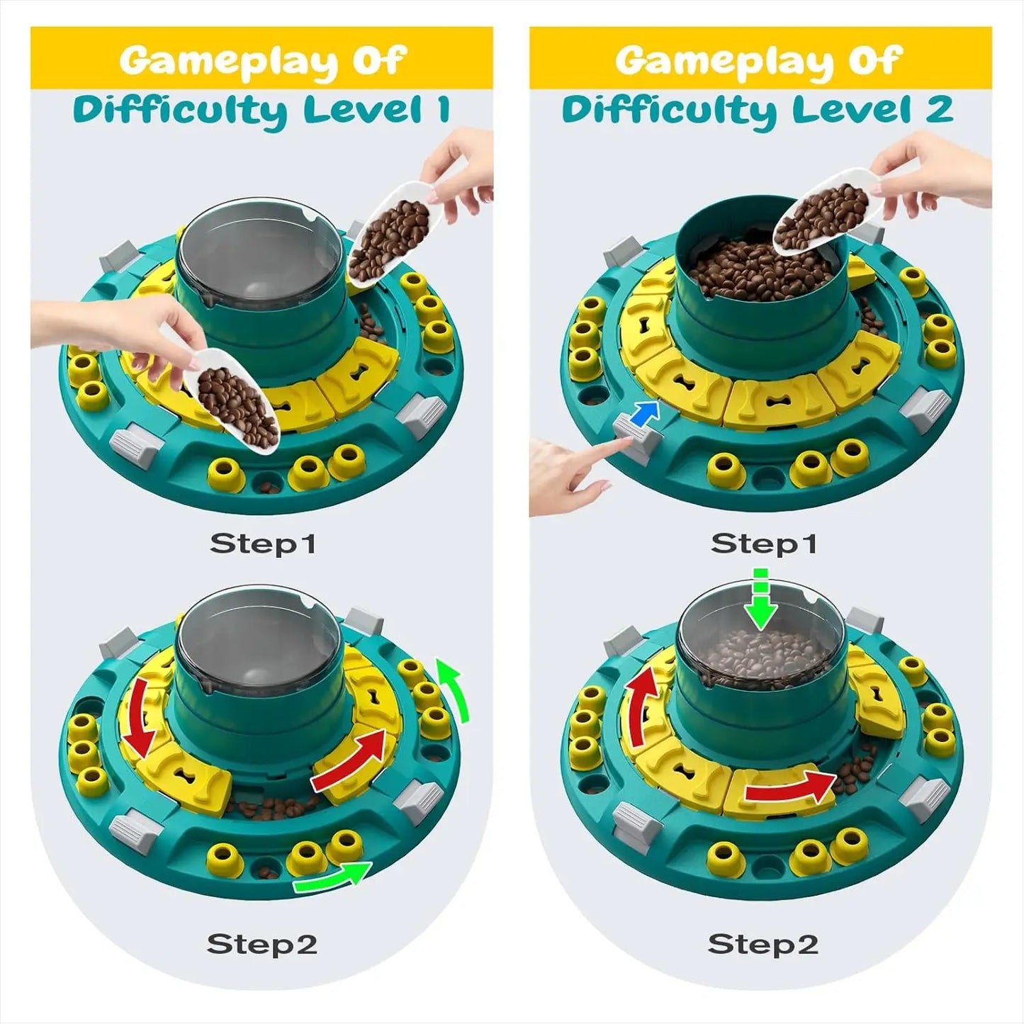 Dog Puzzle Toy,  Treat Dispenser, Slow Feeder