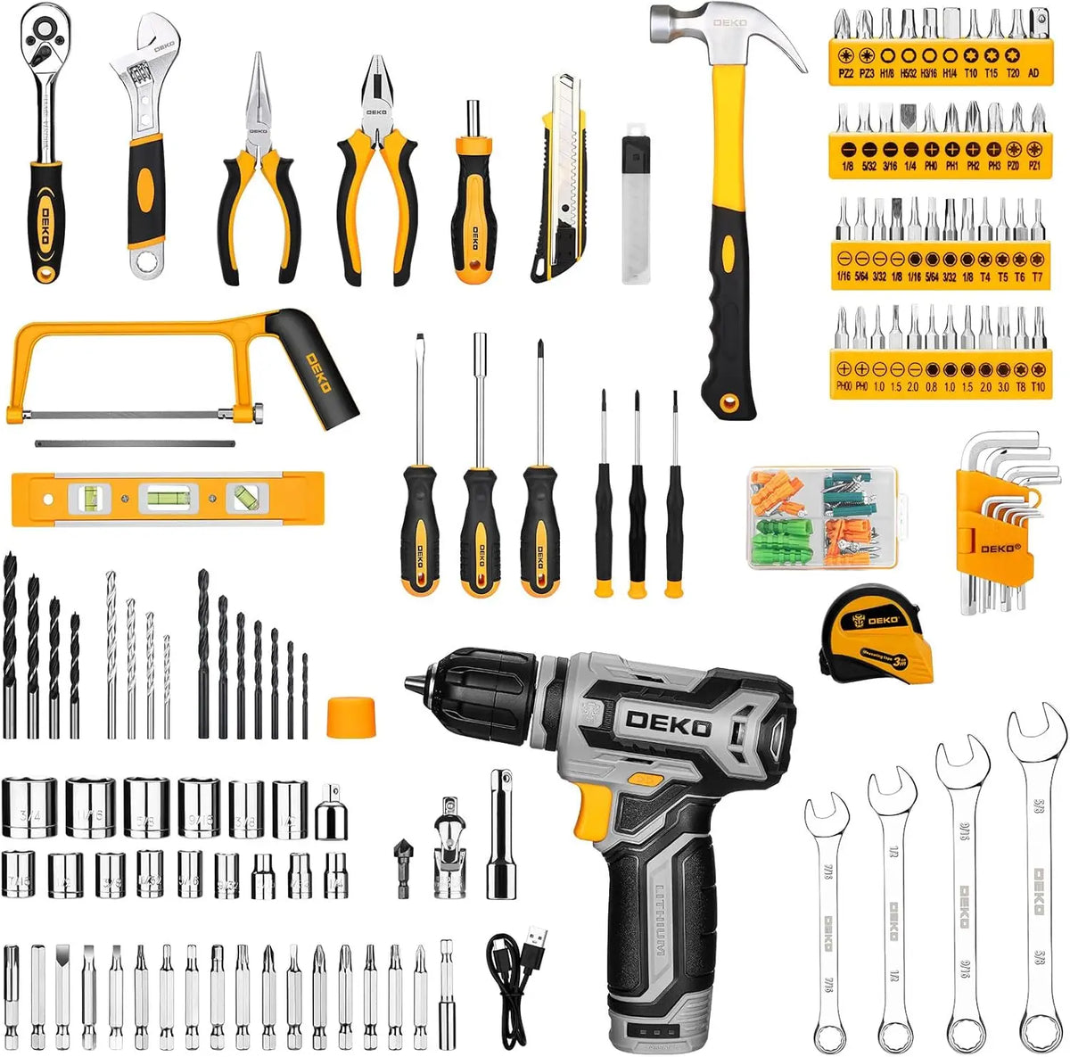 Home Mechanic Toolbox with 12V Drill