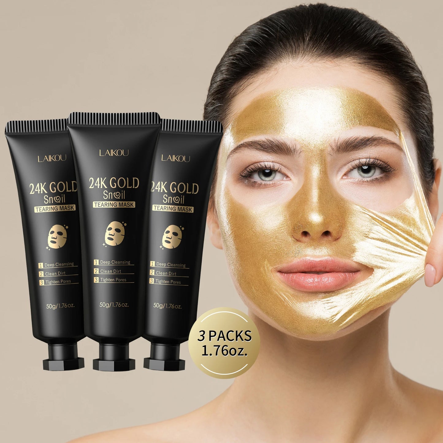 Gold Peel-Off Mask 3PCS