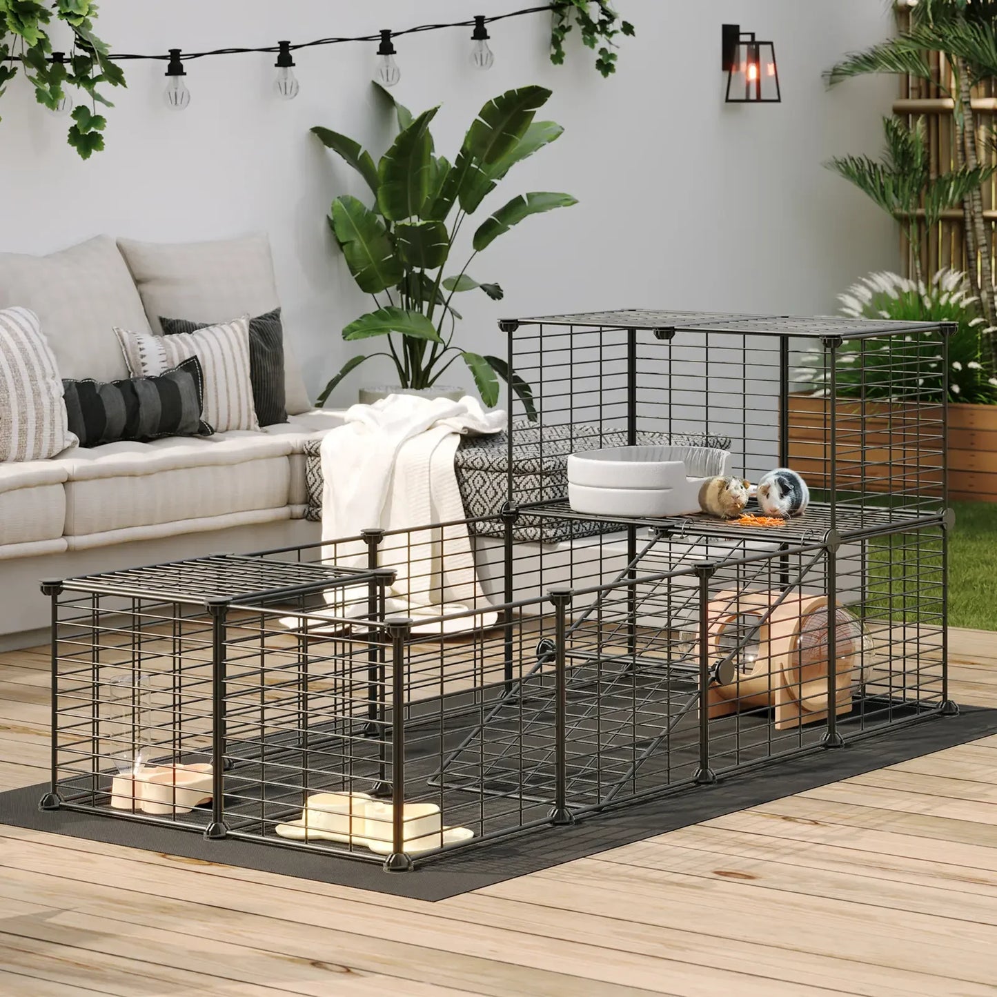 Guinea Pig/Rabbit Cage with Waterproof Mat