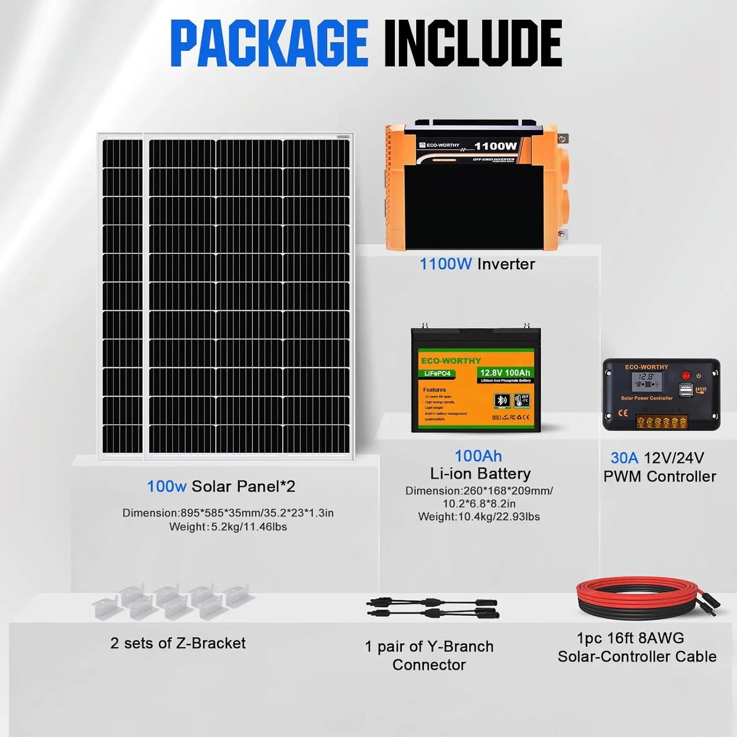 200W Solar Power Kit