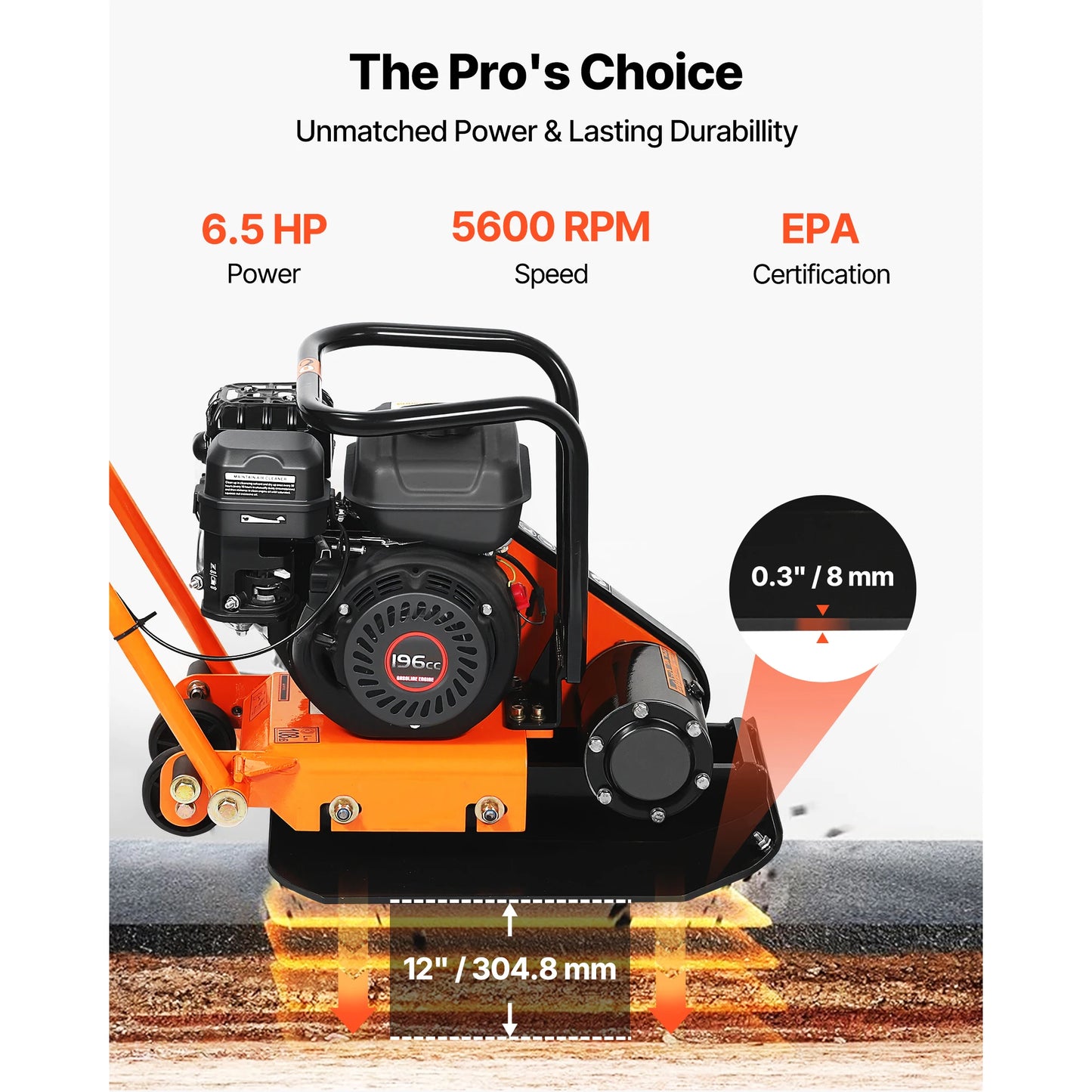 Plate Compactor 6.5 HP/7 HP