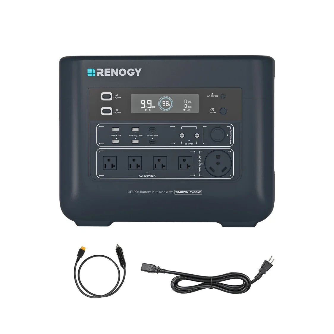 Portable Power Station,  2400W/3600W Surge