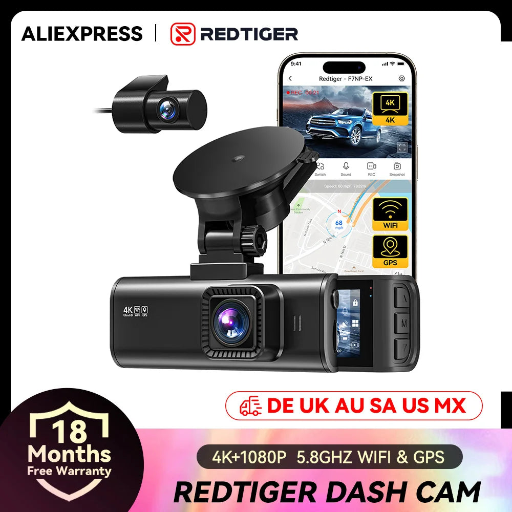 4K+1080P Dash Cam