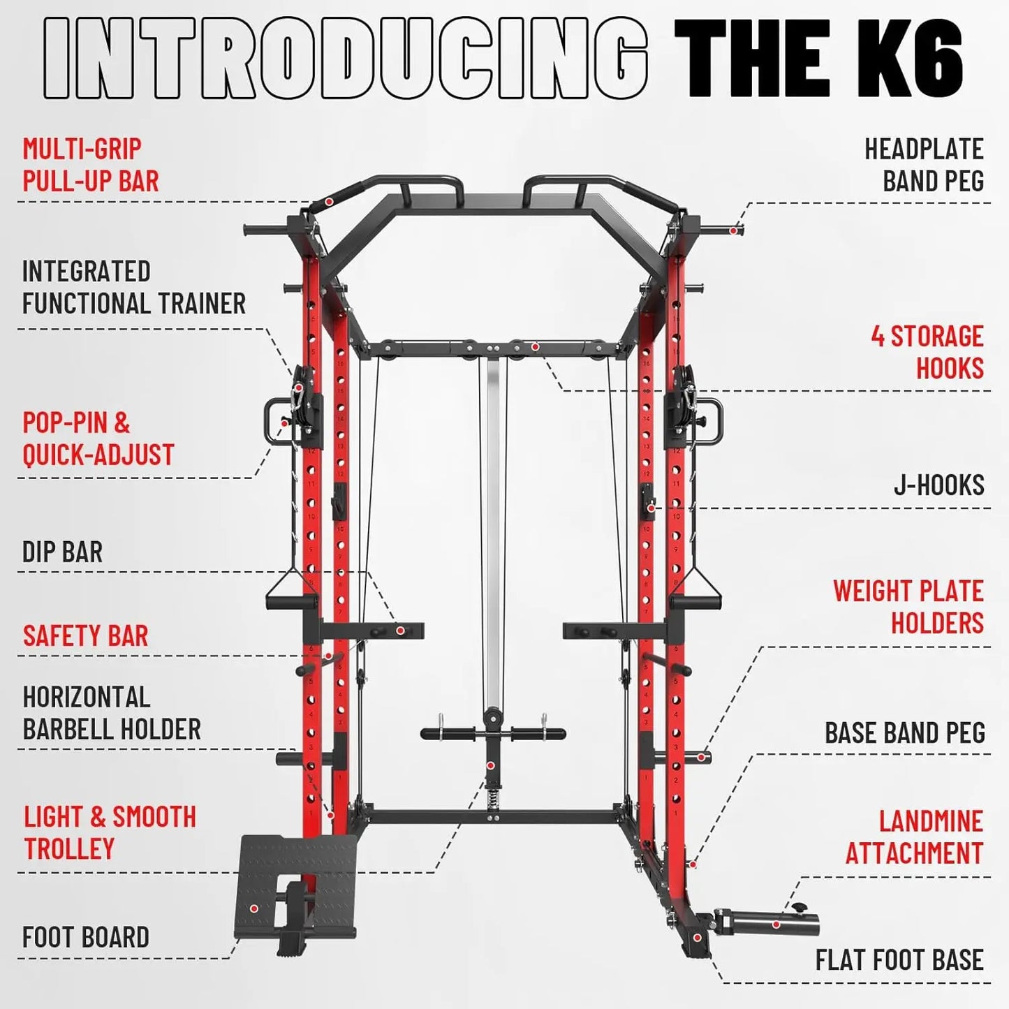 Power Rack with Cable Crossover System