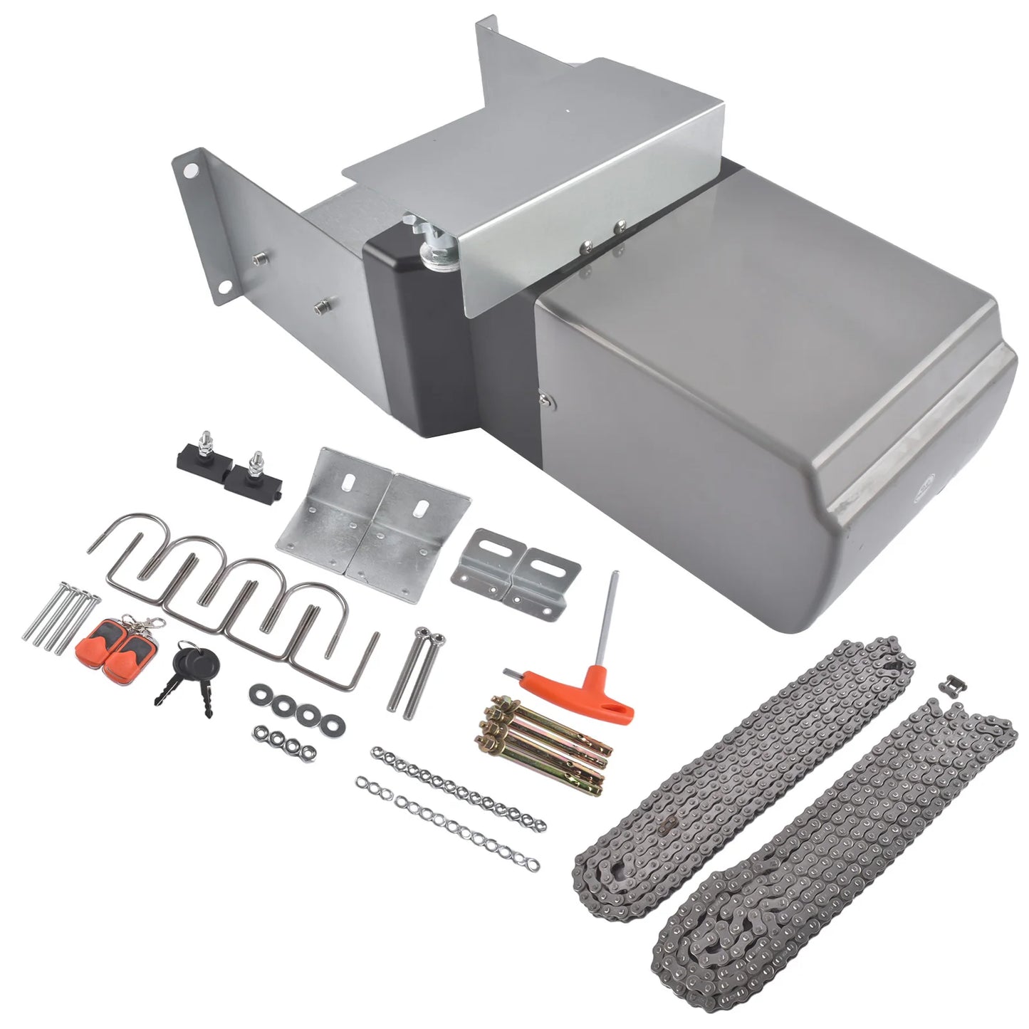 1800lbs Automatic Sliding Gate Opener Operator Kit Electric with 2 Remotes