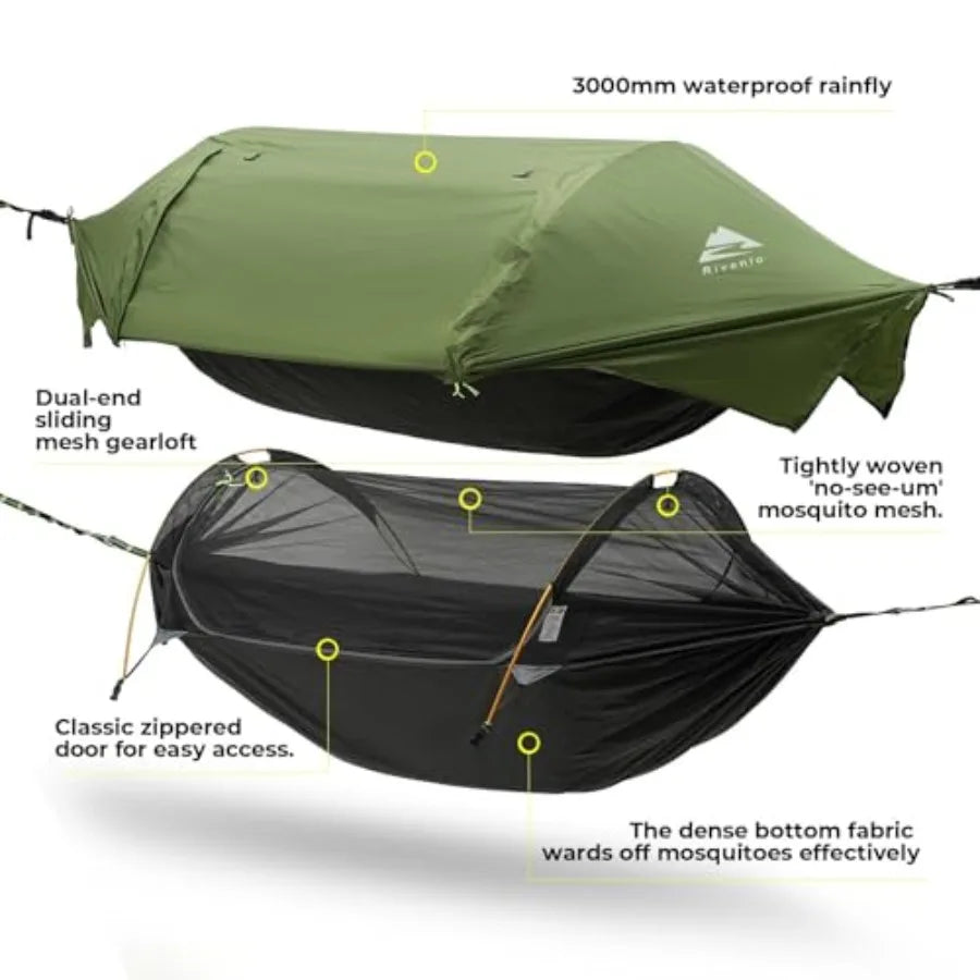 Camping Hammock Tent with Mosquito Net RainFly